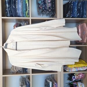 SEVEN7 Cream Winter Cozy Warm Cover Up Cardidan Soft Size XXL